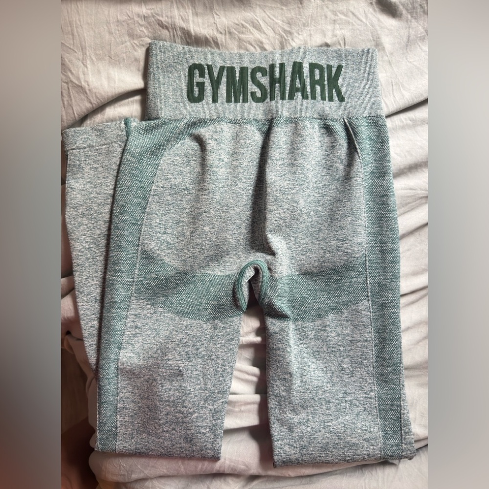 Gymshark High Waisted Leggings Dark Green Marl
